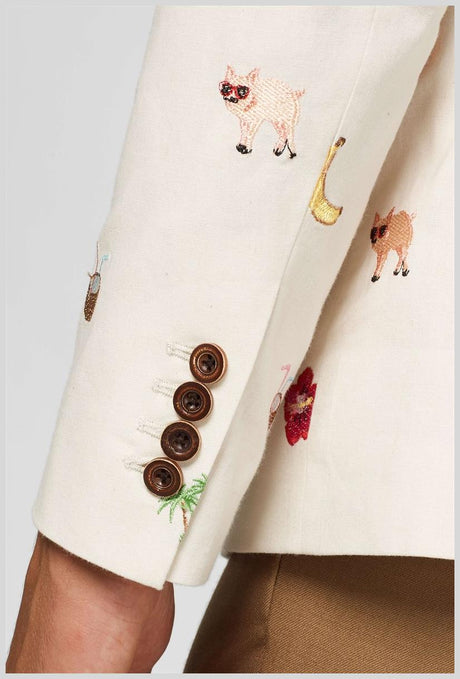 OppoSuits Deluxe Blazer Tropical Summer Icons for Beach Parties Weddings and Formal Events