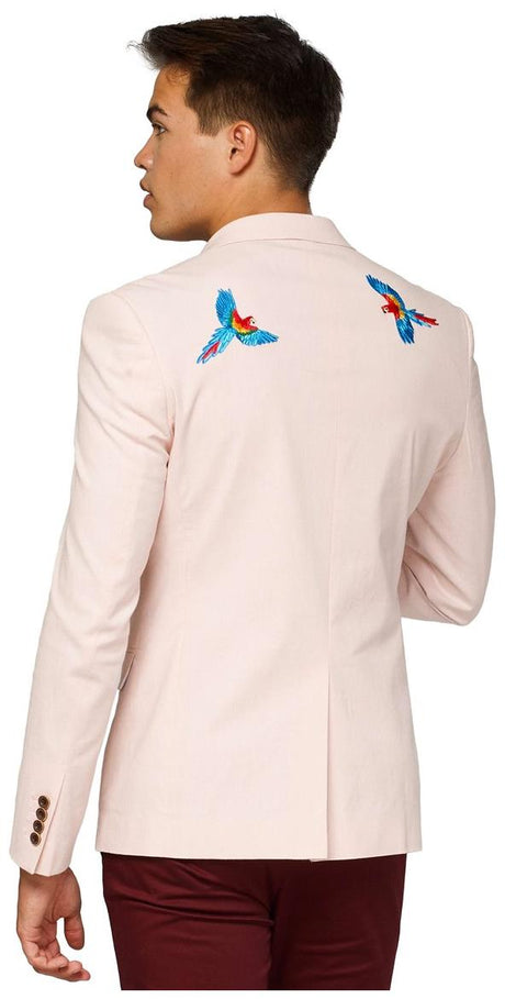 OppoSuits Deluxe Men's Soft Pink Blazer for Spring and Summer Events Party Style