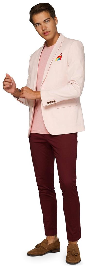 OppoSuits Deluxe Men's Soft Pink Blazer for Spring and Summer Events Party Style