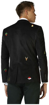 OppoSuits Deluxe Men's Blazers Christmas - X-Mas Icons - Black