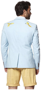 Stylish OppoSuits Deluxe Men's Blazers Birdie Soft Blue for Spring Summer Events Parties and Celebrations
