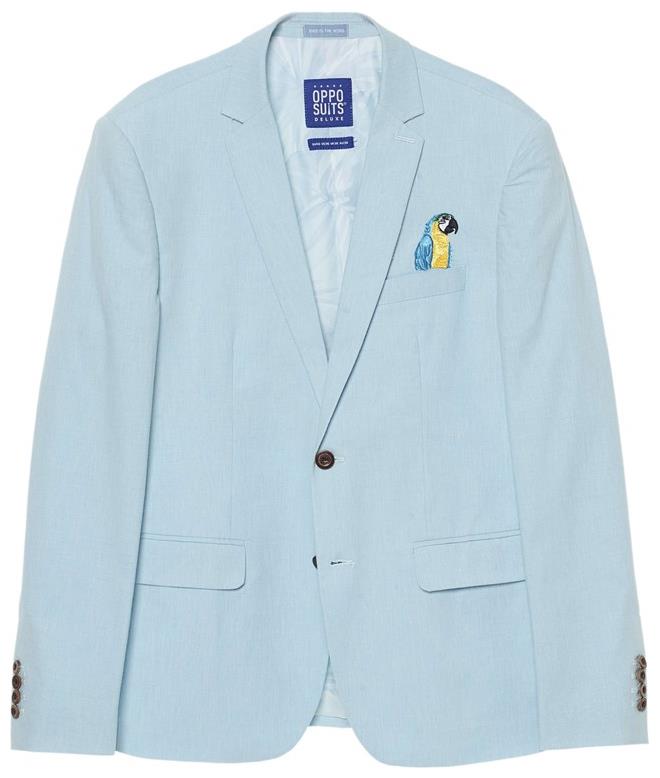 Stylish OppoSuits Deluxe Men's Blazers Birdie Soft Blue for Spring Summer Events Parties and Celebrations