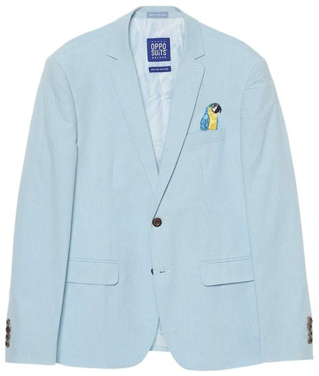 Stylish OppoSuits Deluxe Men's Blazers Birdie Soft Blue for Spring Summer Events Parties and Celebrations