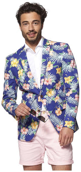 Stylish OppoSuits Deluxe Men's Blazer Tropical Flowers for Summer Events and Fashion-forward Occasions