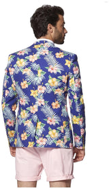 Stylish OppoSuits Deluxe Men's Blazer Tropical Flowers for Summer Events and Fashion-forward Occasions