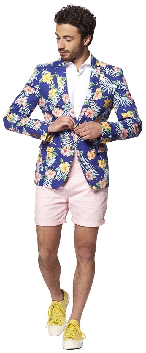 Stylish OppoSuits Deluxe Men's Blazer Tropical Flowers for Summer Events and Fashion-forward Occasions