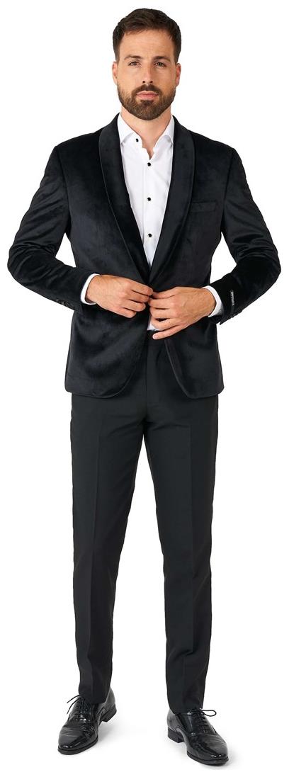 OppoSuits Deluxe Men's Blazers Dinner Jacket - Jet Set Black