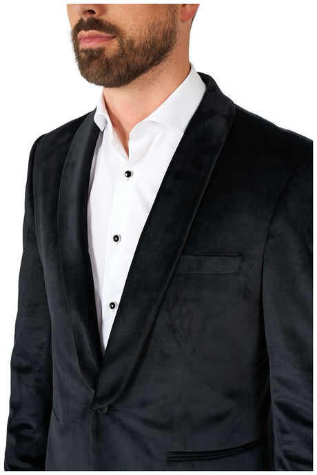 OppoSuits Deluxe Men's Blazers Dinner Jacket - Jet Set Black