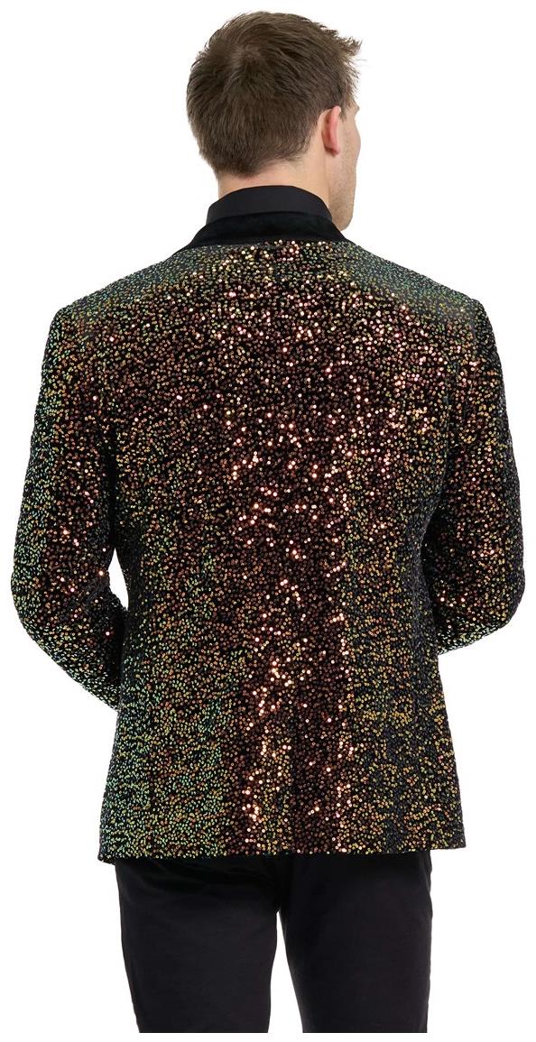 Sophisticated Amber Sequins Dinner Jacket for Holiday Parties Formal Events and Special Celebrations