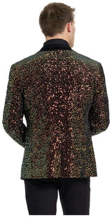 Sophisticated Amber Sequins Dinner Jacket for Holiday Parties Formal Events and Special Celebrations