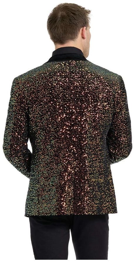 Sophisticated Amber Sequins Dinner Jacket for Holiday Parties Formal Events and Special Celebrations
