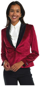 Elegant OppoSuits Deluxe Women's Blazers Burgundy Dinner Jacket for Holiday Parties and Formal Events
