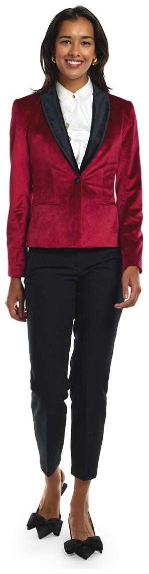 Elegant OppoSuits Deluxe Women's Blazers Burgundy Dinner Jacket for Holiday Parties and Formal Events