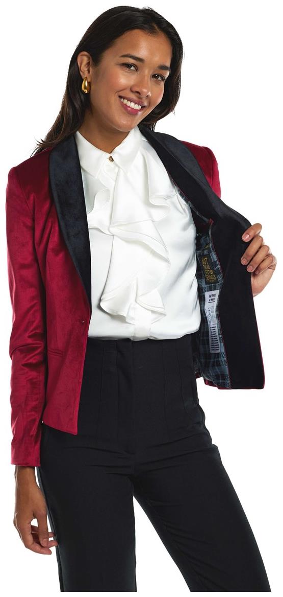 Elegant OppoSuits Deluxe Women's Blazers Burgundy Dinner Jacket for Holiday Parties and Formal Events