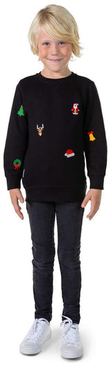 OppoSuits Deluxe Boys' Sweaters BOYS X-Mas Icons - Black