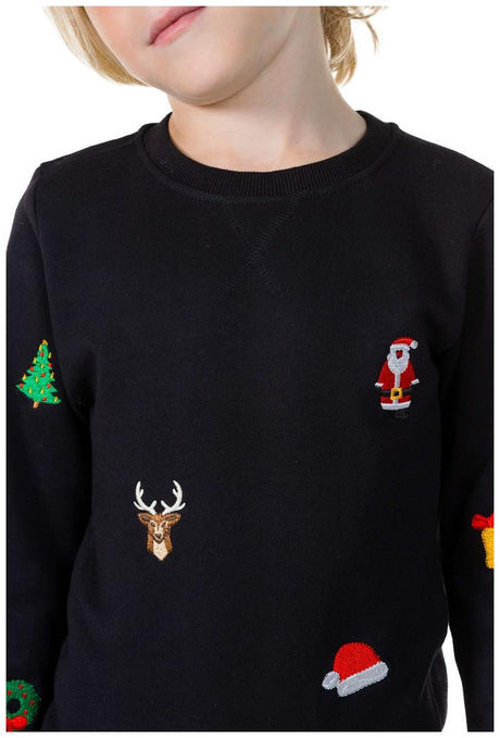 OppoSuits Deluxe Boys' Sweaters BOYS X-Mas Icons - Black