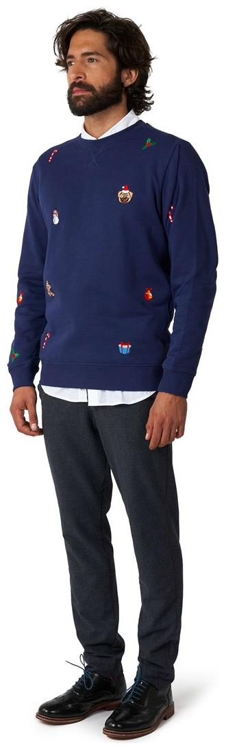 OppoSuits Deluxe Men's Sweaters X-Mas Icons - Navy