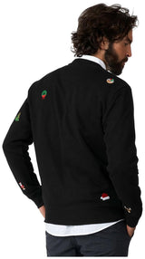 OppoSuits Deluxe Men's Sweaters X-Mas Icons - Black