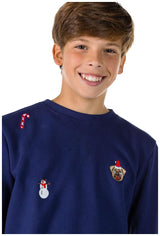 Stylish OppoSuits Deluxe Christmas Sweater for Teen Boys Holiday Parties and Family Gatherings