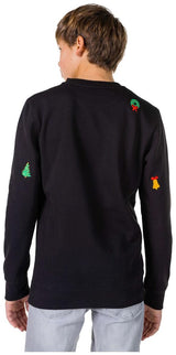 OppoSuits Deluxe Teen Boys' Sweaters TEEN BOYS X-Mas Icons - Black
