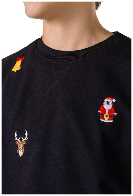 OppoSuits Deluxe Teen Boys' Sweaters TEEN BOYS X-Mas Icons - Black