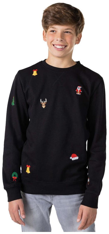 OppoSuits Deluxe Teen Boys' Sweaters TEEN BOYS X-Mas Icons - Black