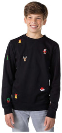 OppoSuits Deluxe Teen Boys' Sweaters TEEN BOYS X-Mas Icons - Black