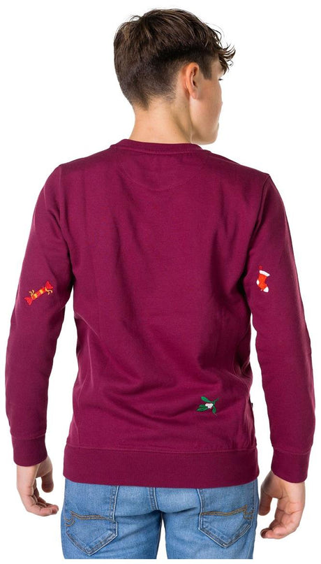 Classic OppoSuits Burgundy Christmas Sweater for Festive Holiday Events and Casual Cool Weather Wear