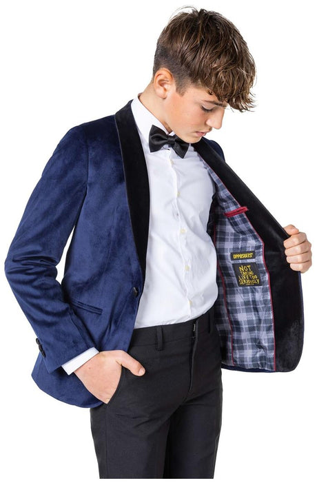 OppoSuits Deluxe Teen Boys' Blazers TEEN BOYS Dinner Jacket - Deep Navy