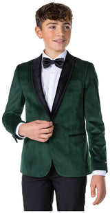 OppoSuits Deluxe Teen Boys' Blazers TEEN BOYS Dinner Jacket - Rich Green