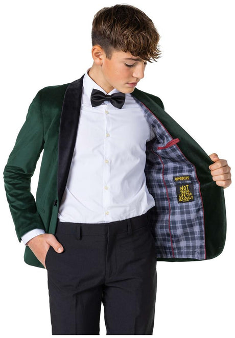 OppoSuits Deluxe Teen Boys' Blazers TEEN BOYS Dinner Jacket - Rich Green