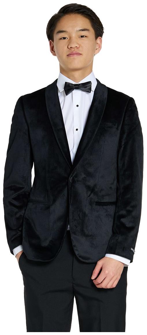 OppoSuits Deluxe Black Dinner Jacket for Teen Boys Formal Events and Holiday Celebrations
