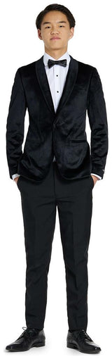 OppoSuits Deluxe Teen Boys' Blazers TEEN BOYS Dinner Jacket - Black