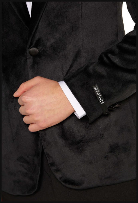 OppoSuits Deluxe Teen Boys' Blazers TEEN BOYS Dinner Jacket - Black