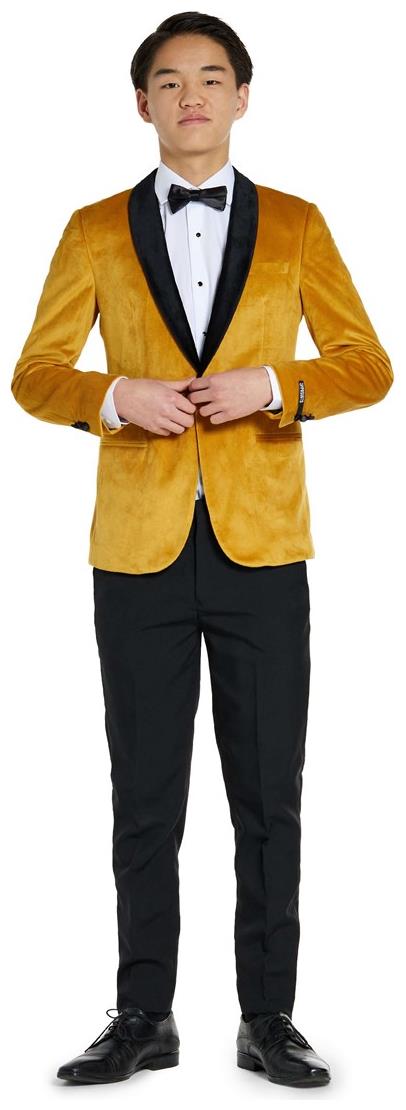 OppoSuits Deluxe Teen Boys' Blazers TEEN BOYS Dinner Jacket - Gold