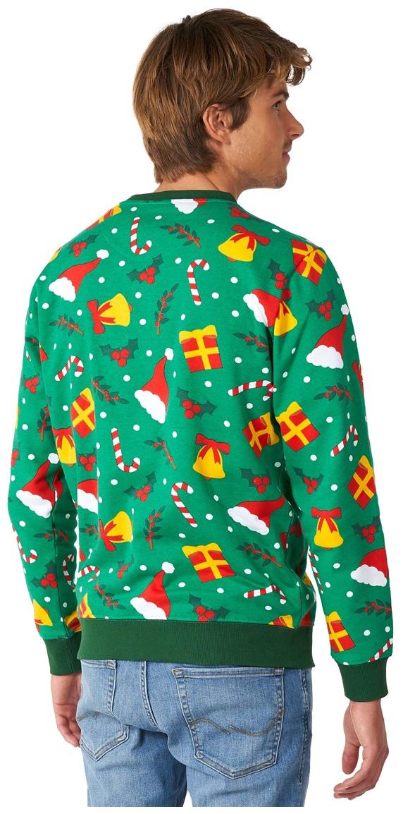 Comfortable OppoSuits Men's Holiday Sweater for Christmas Gatherings Parties and Festive Events