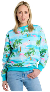 OppoSuits Flaminguy Sweater for Fun Parties Tropical Beach Days and Festive Celebrations