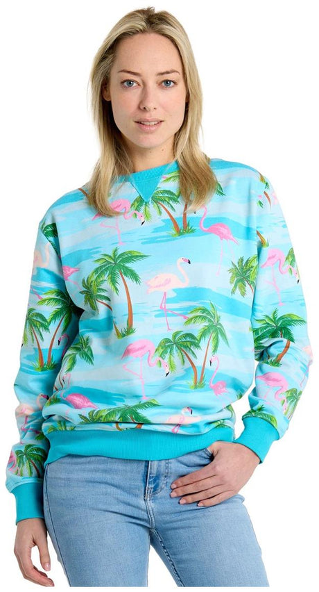 OppoSuits Flaminguy Sweater for Fun Parties Tropical Beach Days and Festive Celebrations