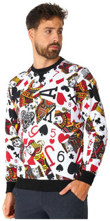 OppoSuits King of Clubs Sweater for Bachelor Parties Halloween and Vegas Adventures