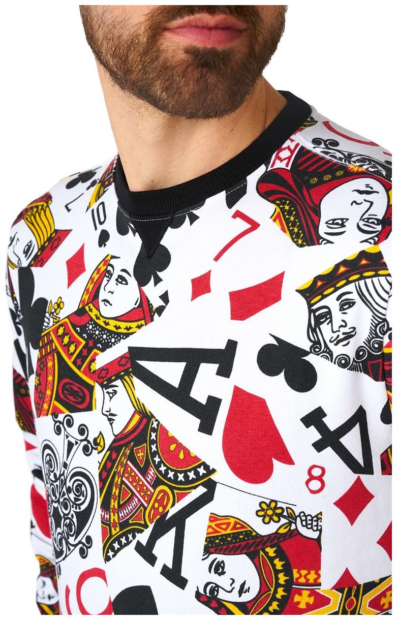 OppoSuits King of Clubs Sweater for Bachelor Parties Halloween and Vegas Adventures