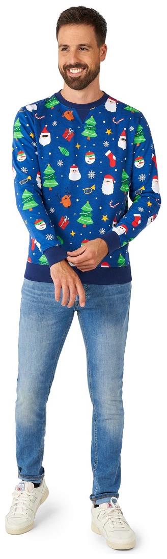 OppoSuits Men's Sweaters Festivity Blue