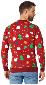OppoSuits Men's Sweaters Festivity Red