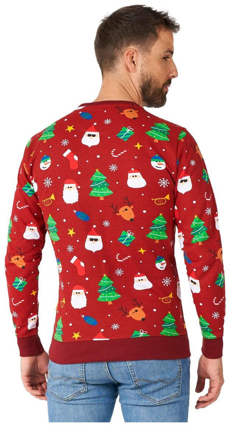 OppoSuits Men's Sweaters Festivity Red