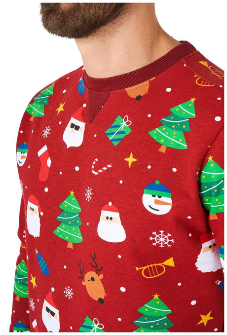 OppoSuits Men's Sweaters Festivity Red