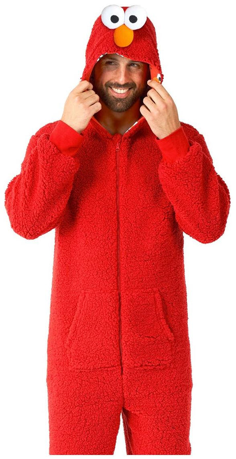 RADYAN Elmo Onesie - Adult Zipper Closure Costume for Cozy Relaxation product image showing the product clearly