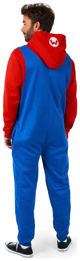 RADYAN Adults' Mario Character Onesie Costume for Gaming and Lounging product image showing the product clearly