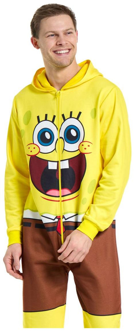 Cozy OppoSuits SpongeBob Onesie for Relaxing at Home or Fun Themed Parties