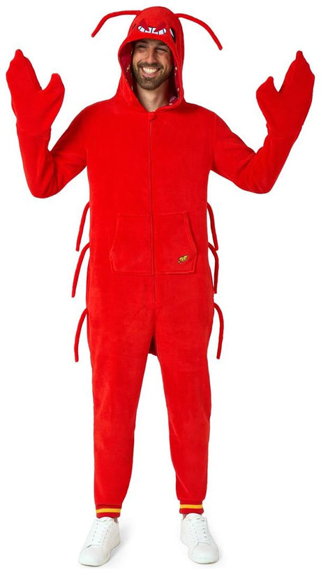 RADYAN Lobster Onesie - Adult Zipper Closure Costume for Cozy Fun for Halloween product image