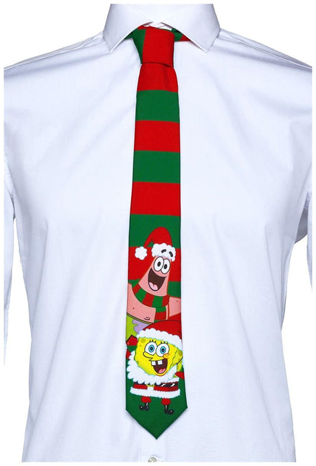 OppoSuits Men's Ties SpongebobT Tie - Christmas