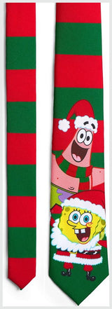 OppoSuits Men's Ties SpongebobT Tie - Christmas